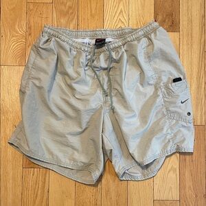 Nike Light Gray Athletic Swim Shorts